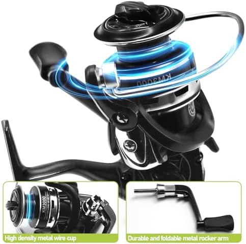 Fishing Pole and Reel Combo - 2PCS Carbon Fiber Telescopic Rods Spinning Reels Saltwater/Freshwater Kit with Lures, Line and Carrier Bag, Travel Fishing Gear for Adults - Image 3
