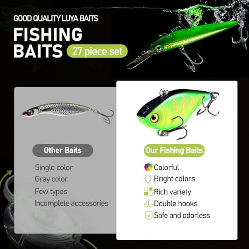 Fishing Pole and Reel Combo - 2PCS Carbon Fiber Telescopic Rods Spinning Reels Saltwater/Freshwater Kit with Lures, Line and Carrier Bag, Travel Fishing Gear for Adults - Image 6