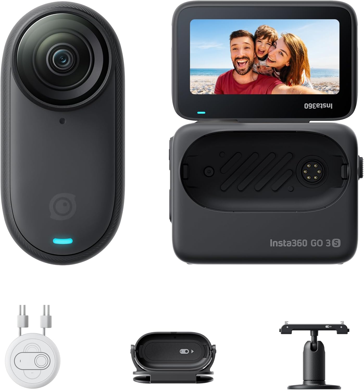 Insta360 GO 3S - 128 GB Black 4K Tiny Portable Vlogging Camera, Hands-Free POVs, Mount Anywhere, Stabilization, 140 Min Battery Life, 10m Waterproof, Pet POV - Image 9